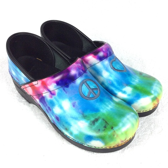 dansko peace and love clogs